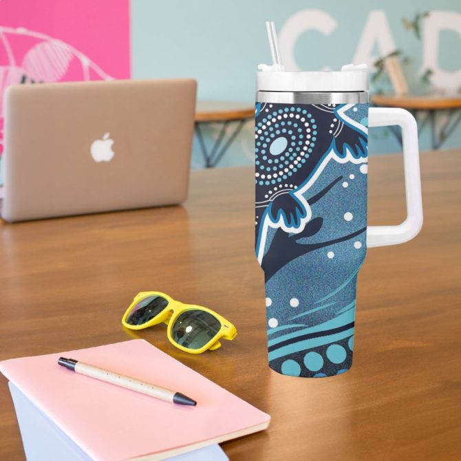 Art Painting With Platypus Custom Stanley Quencher 40Oz Stainless Steel Tumbler - Image 6
