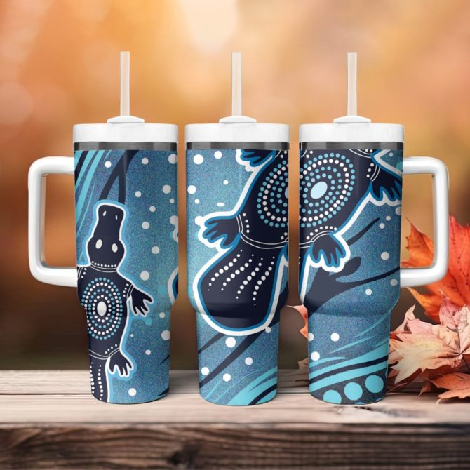 Art Painting With Platypus Custom Stanley Quencher 40Oz Stainless Steel Tumbler - Image 5