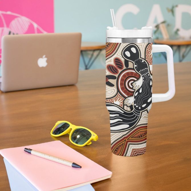 Art Painting With Platypus Custom Stanley Quencher 40Oz Stainless Steel Tumbler - Image 6