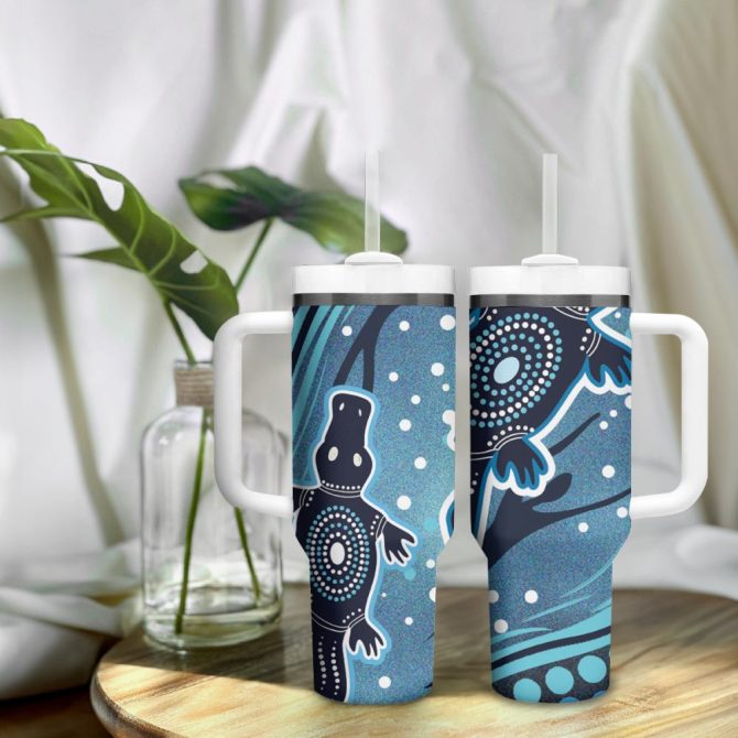 Art Painting With Platypus Custom Stanley Quencher 40Oz Stainless Steel Tumbler - Image 10