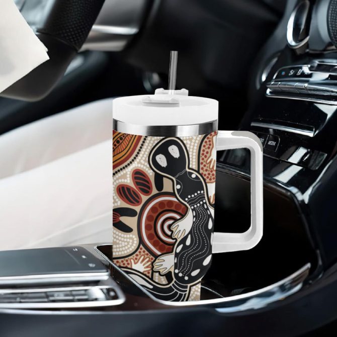 Art Painting With Platypus Custom Stanley Quencher 40Oz Stainless Steel Tumbler - Image 9