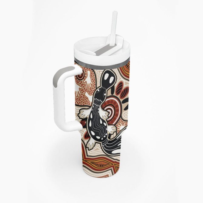 Art Painting With Platypus Custom Stanley Quencher 40Oz Stainless Steel Tumbler - Image 3