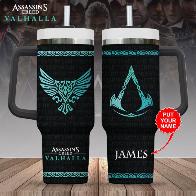 Assassin #8217;S Creed Games Custom Stanley Quencher 40Oz Stainless Steel Tumbler With Handle