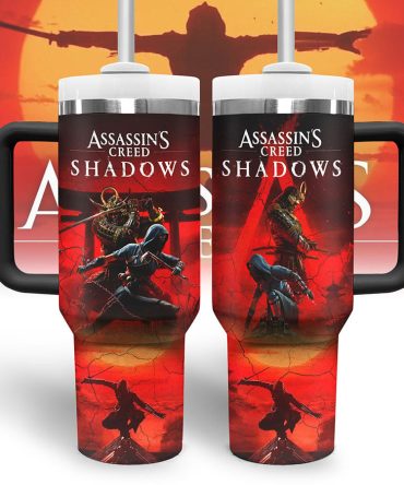 Assassin #8217;S Creed Shadows Games Custom Stanley Quencher 40Oz Stainless Steel Tumbler With Handle