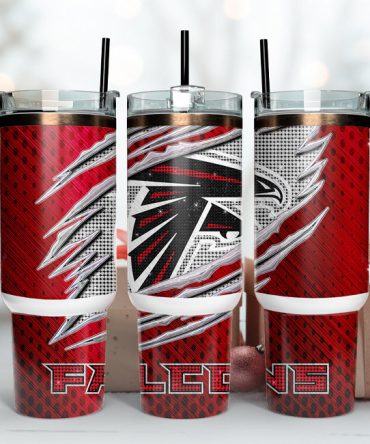Atlanta Falcons Nfl Custom Stanley Quencher 40Oz Stainless Steel Tumbler With Handle