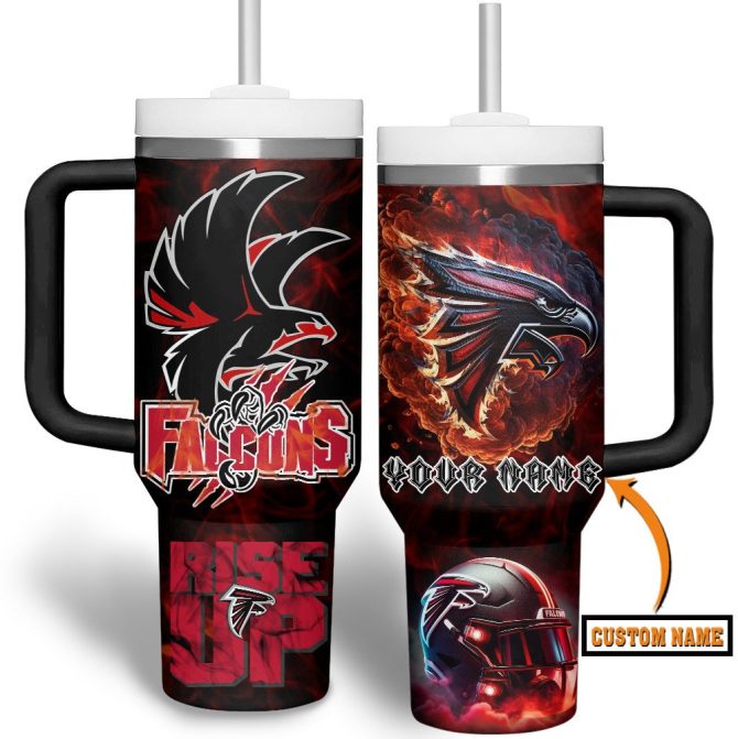Atlanta Falcons Nfl Custom Stanley Quencher 40Oz Stainless Steel Tumbler With Handle