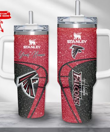 Atlanta Falcons Nfl Custom Stanley Quencher 40Oz Stainless Steel Tumbler With Handle