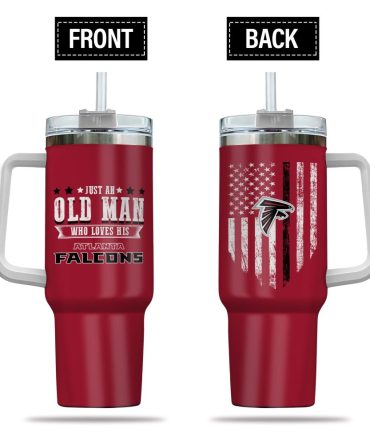 Atlanta Falcons Nfl Custom Stanley Quencher 40Oz Stainless Steel Tumbler With Handle