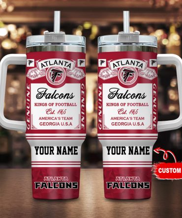 Atlanta Falcons Nfl Custom Stanley Quencher 40Oz Stainless Steel Tumbler With Handle