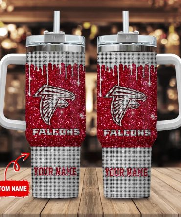 Atlanta Falcons Nfl Custom Stanley Quencher 40Oz Stainless Steel Tumbler With Handle