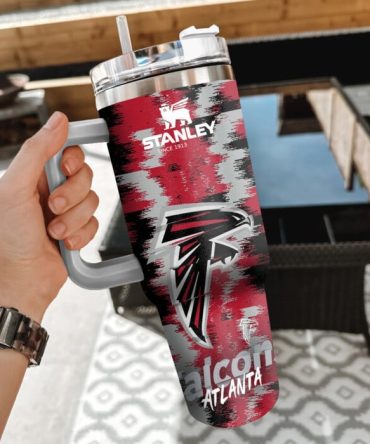 Atlanta Falcons Nfl Custom Stanley Quencher 40Oz Stainless Steel Tumbler With Handle