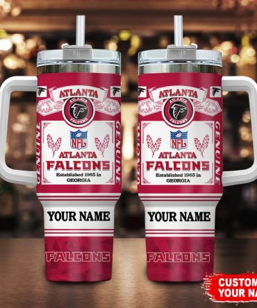 Atlanta Falcons Nfl Custom Stanley Quencher 40Oz Stainless Steel Tumbler With Handle