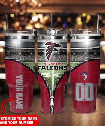Atlanta Falcons Nfl Custom Stanley Quencher 40Oz Stainless Steel Tumbler With Handle
