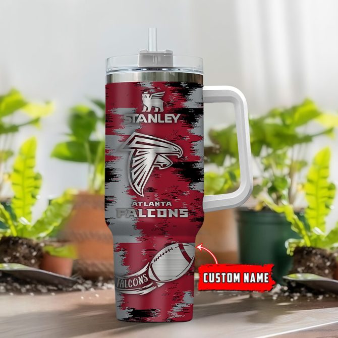 Atlanta Falcons Nfl Custom Stanley Quencher 40Oz Stainless Steel Tumbler With Handle - Image 2