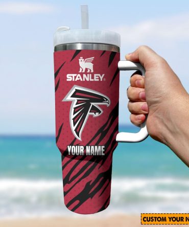Atlanta Falcons Nfl Custom Stanley Quencher 40Oz Stainless Steel Tumbler With Handle