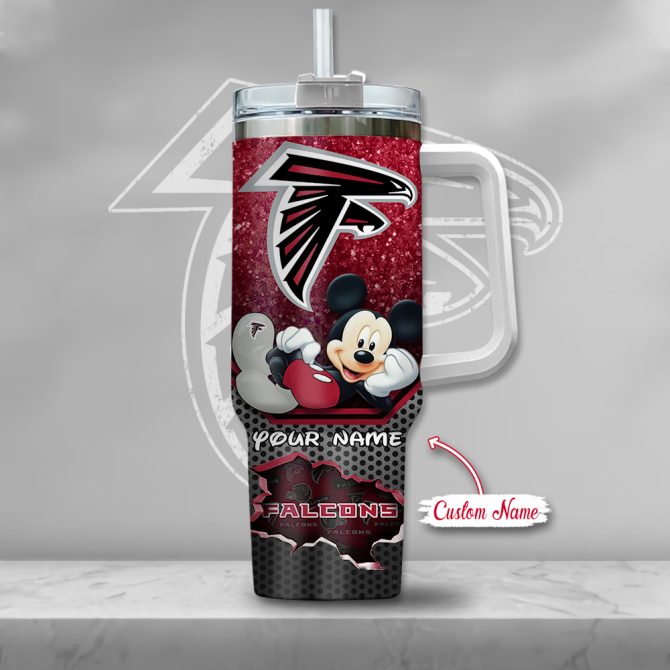 Atlanta Falcons Nfl Custom Stanley Quencher 40Oz Stainless Steel Tumbler With Handle - Image 2