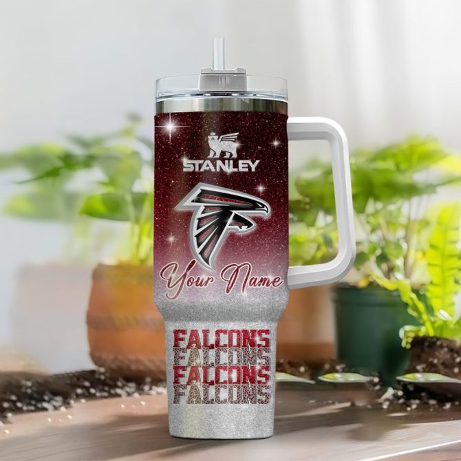 Atlanta Falcons Nfl Custom Stanley Quencher 40Oz Stainless Steel Tumbler With Handle - Image 2