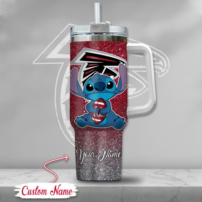 Atlanta Falcons Nfl Custom Stanley Quencher 40Oz Stainless Steel Tumbler With Handle - Image 2
