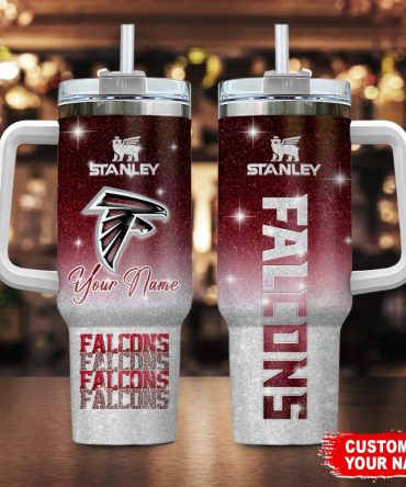 Atlanta Falcons Nfl Custom Stanley Quencher 40Oz Stainless Steel Tumbler With Handle