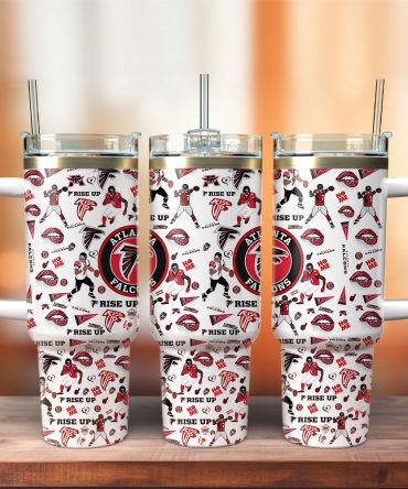 Atlanta Falcons Nfl Custom Stanley Quencher 40Oz Stainless Steel Tumbler With Handle