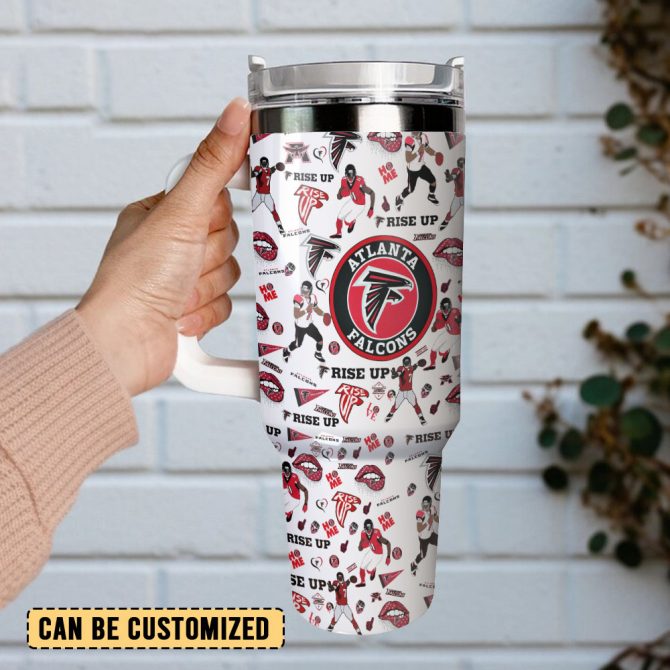 Atlanta Falcons Nfl Custom Stanley Quencher 40Oz Stainless Steel Tumbler With Handle - Image 3