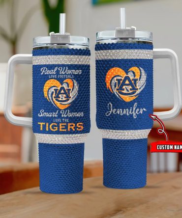 Auburn Tigers Ncaa Custom Stanley Quencher 40Oz Stainless Steel Tumbler With Handle