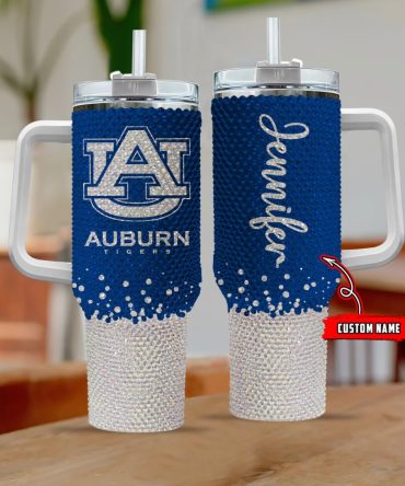 Auburn Tigers Ncaa Custom Stanley Quencher 40Oz Stainless Steel Tumbler With Handle
