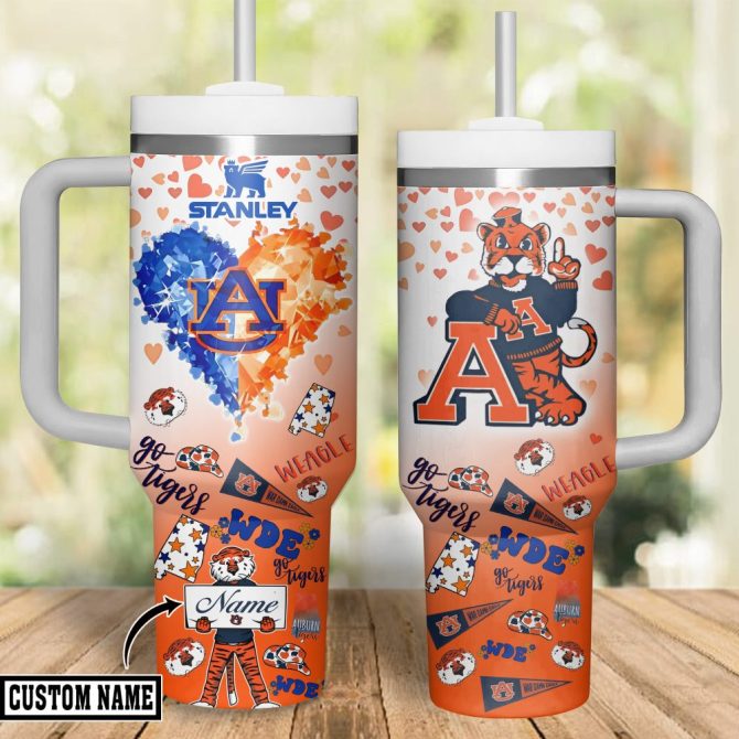 Auburn Tigers Ncaa Sports Custom Stanley Quencher 40Oz Stainless Steel Tumbler With Handle - Image 2