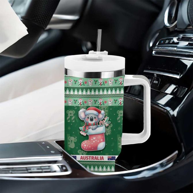Aussie Koala Merry Christmas Custom Stanley Quencher 40Oz Stainless Steel Tumbler With Handle - Image 8
