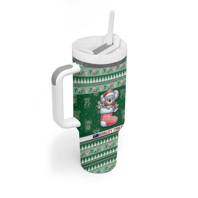 Aussie Koala Merry Christmas Custom Stanley Quencher 40Oz Stainless Steel Tumbler With Handle - Image 3