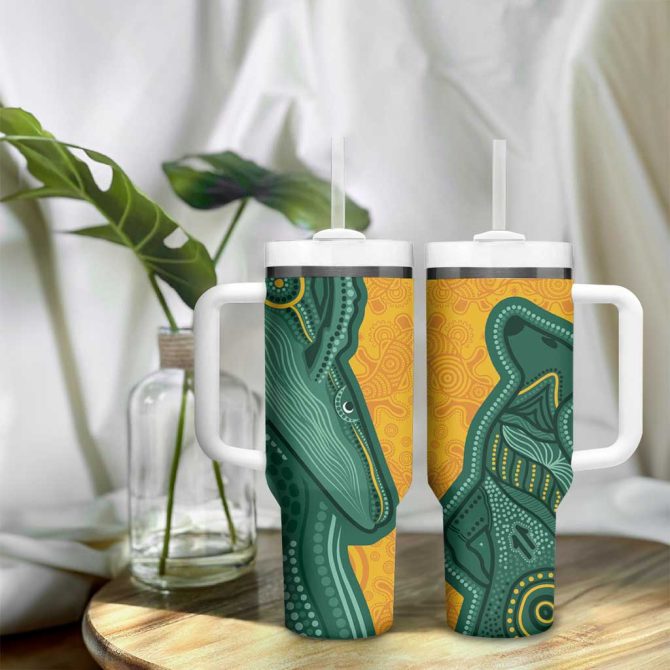 Australia 2024 Aboriginal Go Team Aussie Custom Stanley Quencher 40Oz Stainless Steel Tumbler With Handle - Image 9