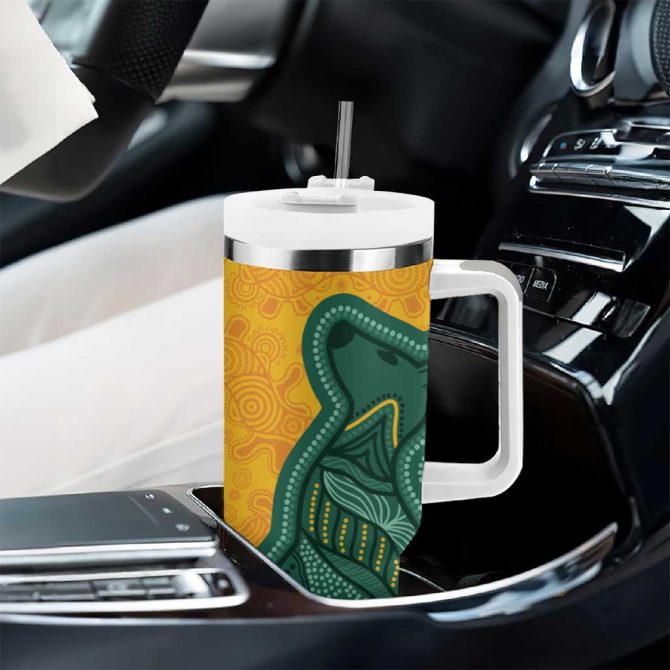 Australia 2024 Aboriginal Go Team Aussie Custom Stanley Quencher 40Oz Stainless Steel Tumbler With Handle - Image 8