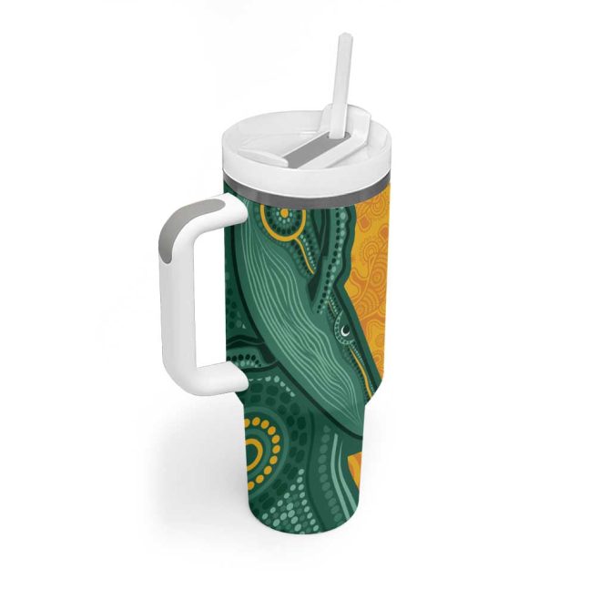 Australia 2024 Aboriginal Go Team Aussie Custom Stanley Quencher 40Oz Stainless Steel Tumbler With Handle - Image 3