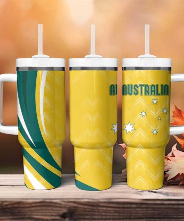 Australia 2024 Olympics Rise Of The Roos Custom Stanley Quencher 40Oz Stainless Steel Tumbler With Handle