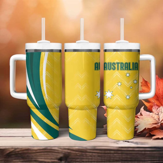 Australia 2024 Olympics Rise Of The Roos Custom Stanley Quencher 40Oz Stainless Steel Tumbler With Handle