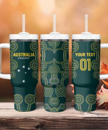 Australia Cricket Aussies Champions Custom Stanley Quencher 40Oz Stainless Steel Tumbler With Handle