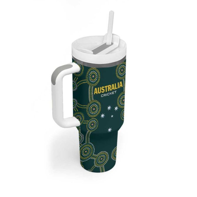 Australia Cricket Aussies Champions Custom Stanley Quencher 40Oz Stainless Steel Tumbler With Handle - Image 3