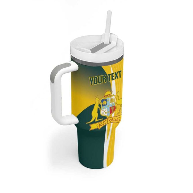 Australia Cricket Go Champions Aussie Custom Stanley Quencher 40Oz Stainless Steel Tumbler With Handle - Image 3