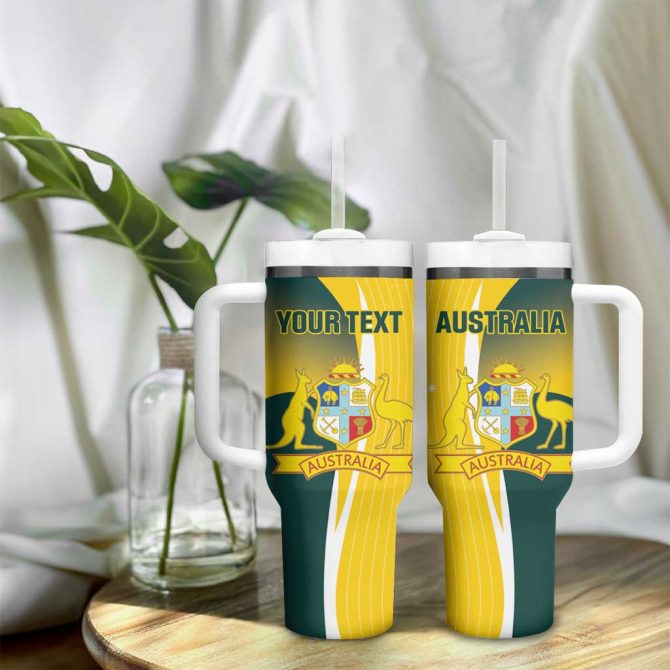 Australia Cricket Go Champions Aussie Custom Stanley Quencher 40Oz Stainless Steel Tumbler With Handle - Image 9