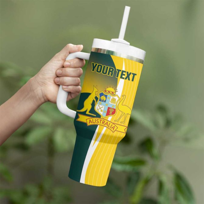 Australia Cricket Go Champions Aussie Custom Stanley Quencher 40Oz Stainless Steel Tumbler With Handle - Image 4