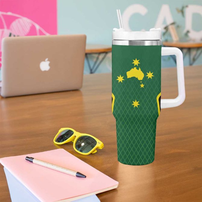 Australia Day 26 January With National Color Custom Stanley Quencher 40Oz Stainless Steel Tumbler With Handle - Image 5