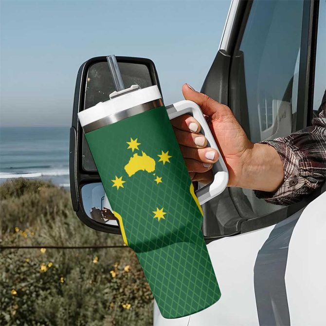 Australia Day 26 January With National Color Custom Stanley Quencher 40Oz Stainless Steel Tumbler With Handle - Image 7