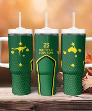 Australia Day 26 January With National Color Custom Stanley Quencher 40Oz Stainless Steel Tumbler With Handle