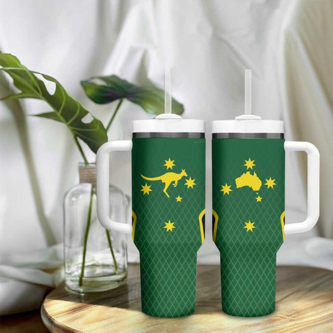 Australia Day 26 January With National Color Custom Stanley Quencher 40Oz Stainless Steel Tumbler With Handle - Image 9