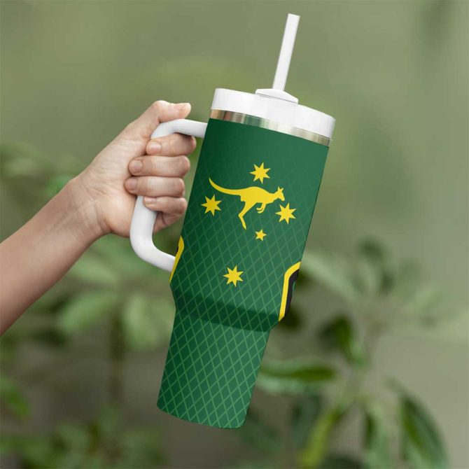 Australia Day 26 January With National Color Custom Stanley Quencher 40Oz Stainless Steel Tumbler With Handle - Image 4
