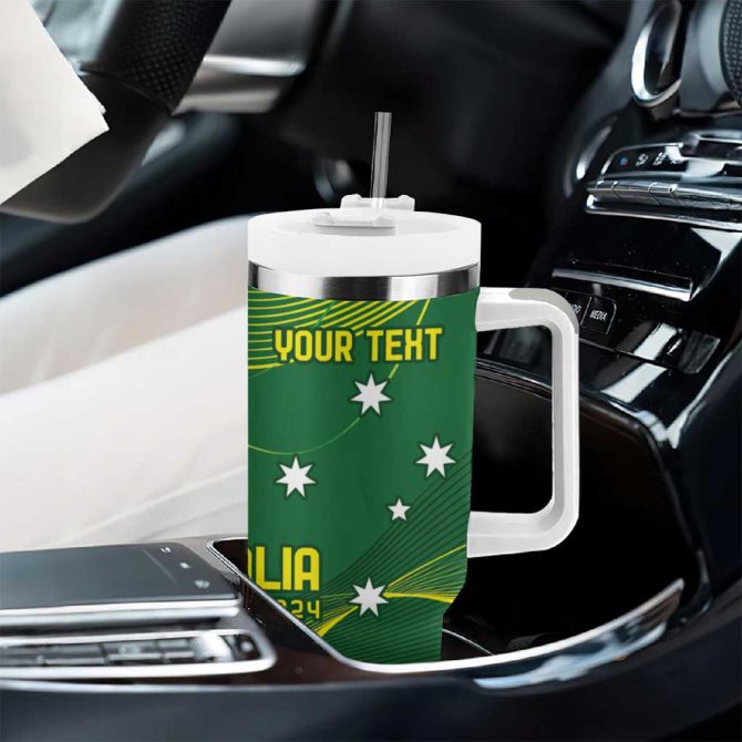 Australia Go Paris 2024 National Color Custom Stanley Quencher 40Oz Stainless Steel Tumbler With Handle - Image 8