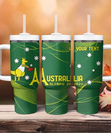 Australia Go Paris 2024 National Color Custom Stanley Quencher 40Oz Stainless Steel Tumbler With Handle