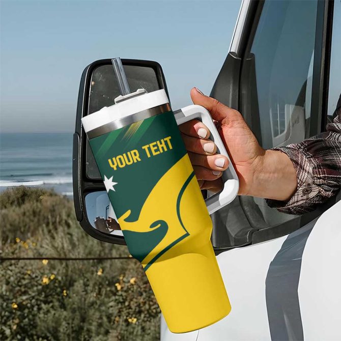 Australia Go Paris 2024 National Color Custom Stanley Quencher 40Oz Stainless Steel Tumbler With Handle - Image 7
