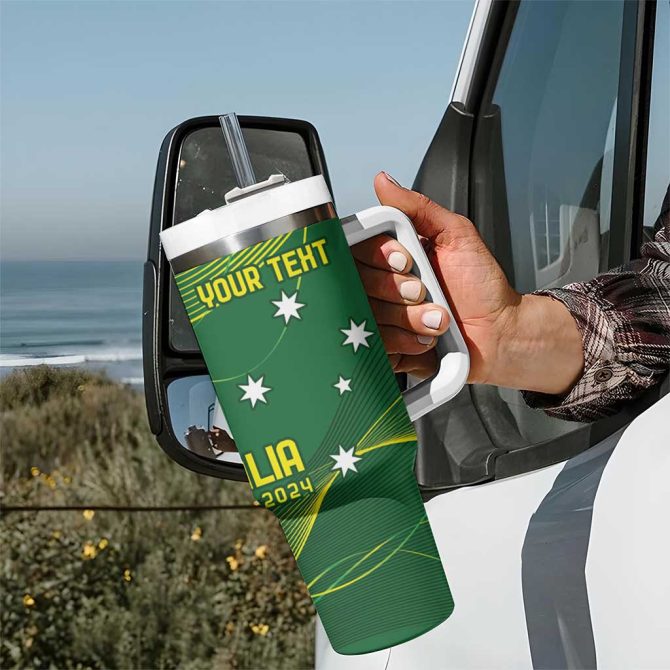 Australia Go Paris 2024 National Color Custom Stanley Quencher 40Oz Stainless Steel Tumbler With Handle - Image 7