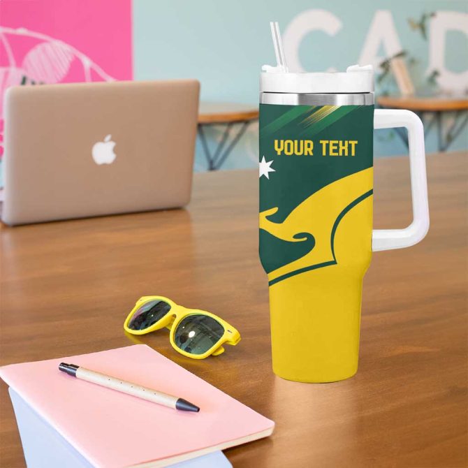 Australia Go Paris 2024 National Color Custom Stanley Quencher 40Oz Stainless Steel Tumbler With Handle - Image 5